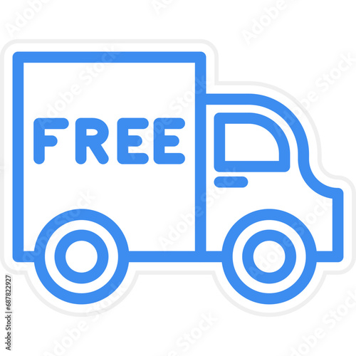 Vector Design Free Shipping Icon Style