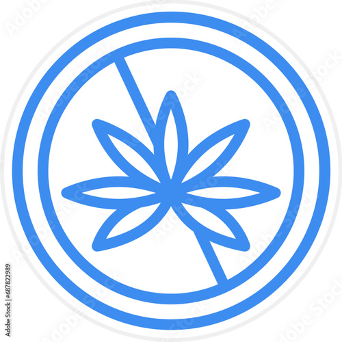 Vector Design No Thc Icon Style
