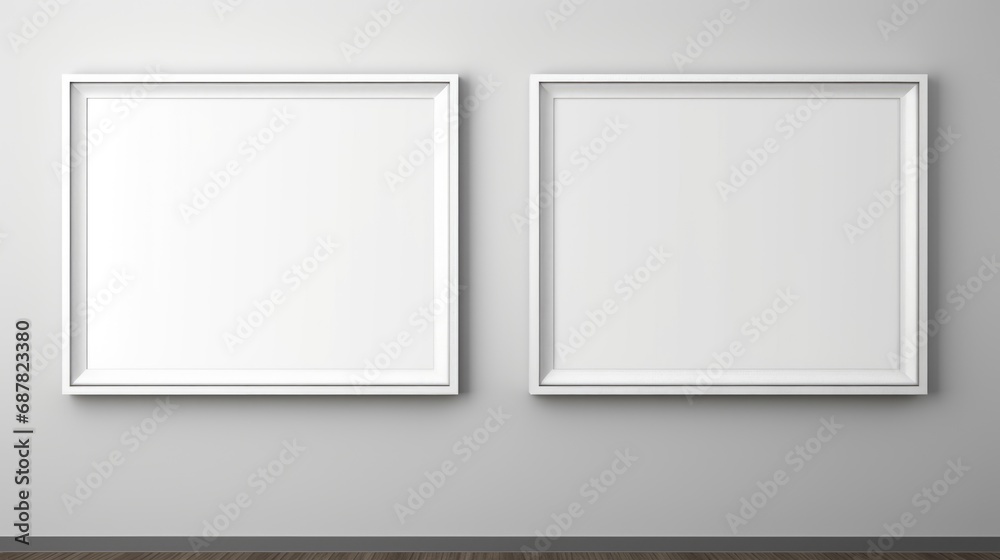 blank white picture photo frame mock-up, ai blank white picture photo frame mock-up, ai