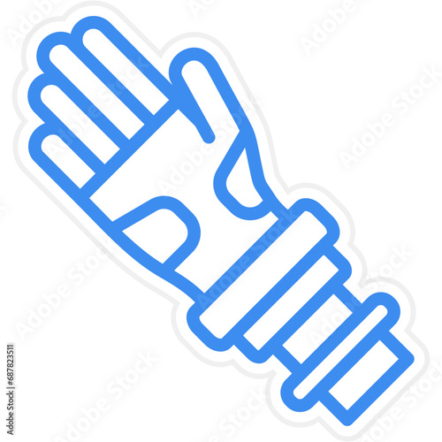 Vector Design Bionic Arm Icon Style
