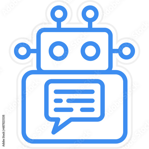Vector Design Chatbot Icon Style