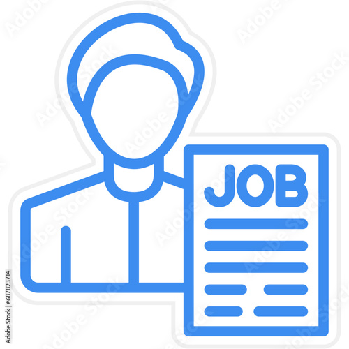 Vector Design Applicant Male Icon Style