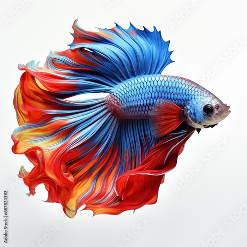 Create very realistic a Betta fish classic colors palettern © Man888