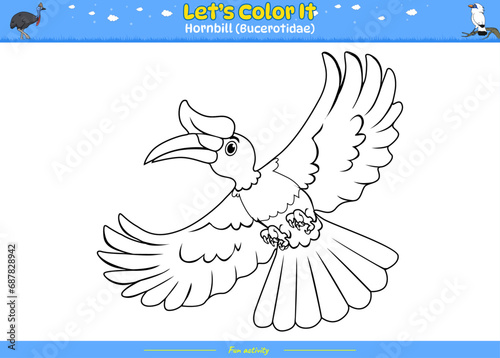 lets color it hornbill