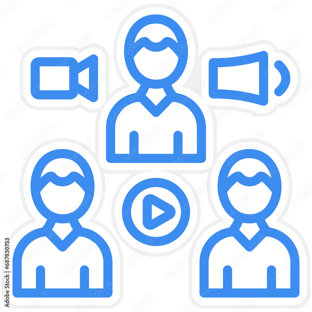 Social Media Audience Icon Style Social Media Audience Icon Style