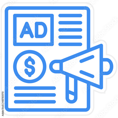 Paid Social Advertising Icon Style