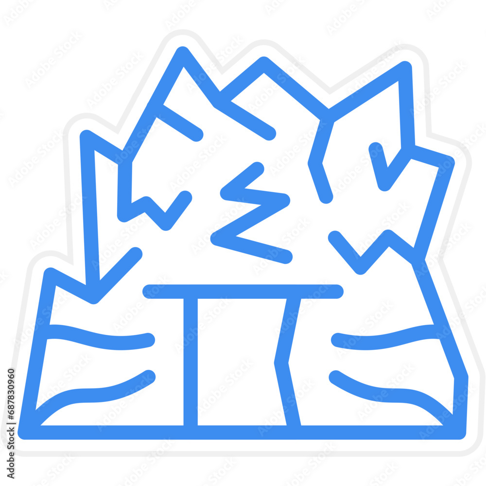 Desert Cave Icon Style Desert Cave Icon Style
