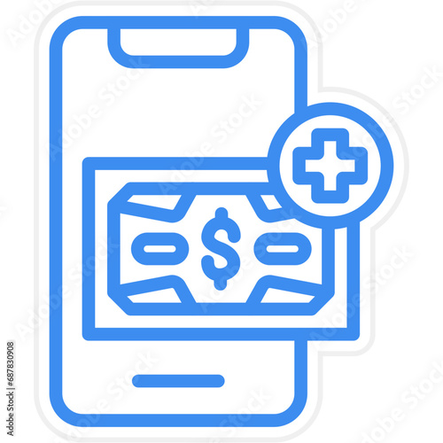 Prepaid Top Up Icon Style