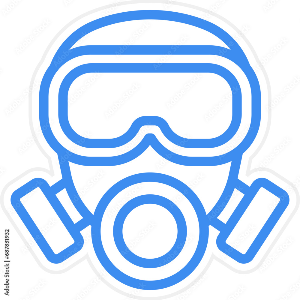 Gas Mask Icon Style