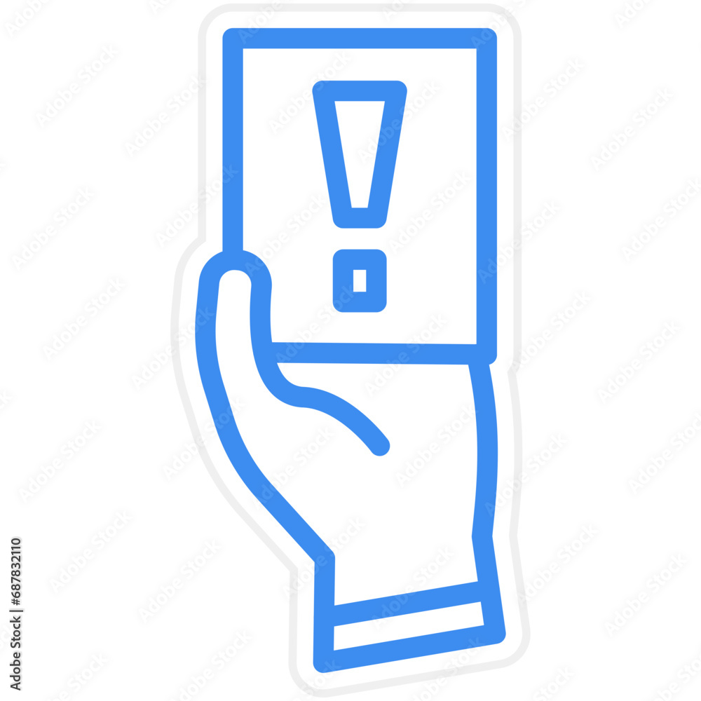 Yellow Card Icon Style