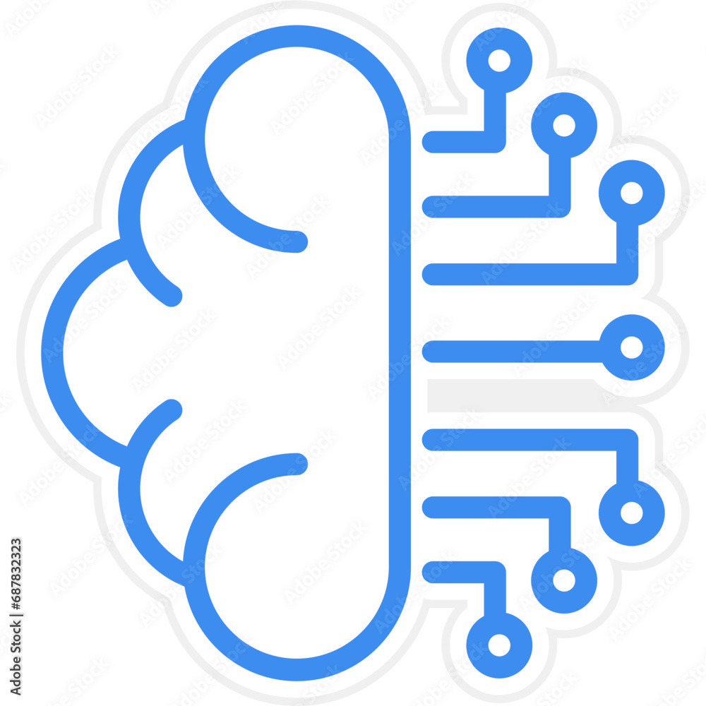 Neurons Circuit Icon Style