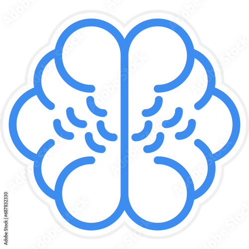 Human Brain Icon Style
