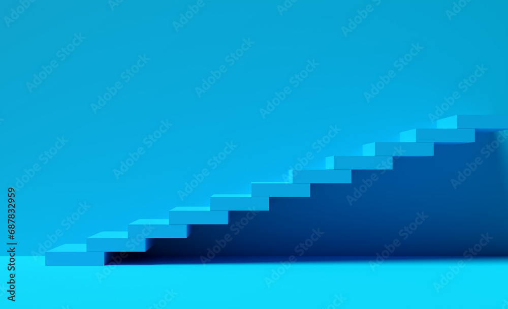 Blue monochrome ladder of success. Blue monochrome ladder of success.