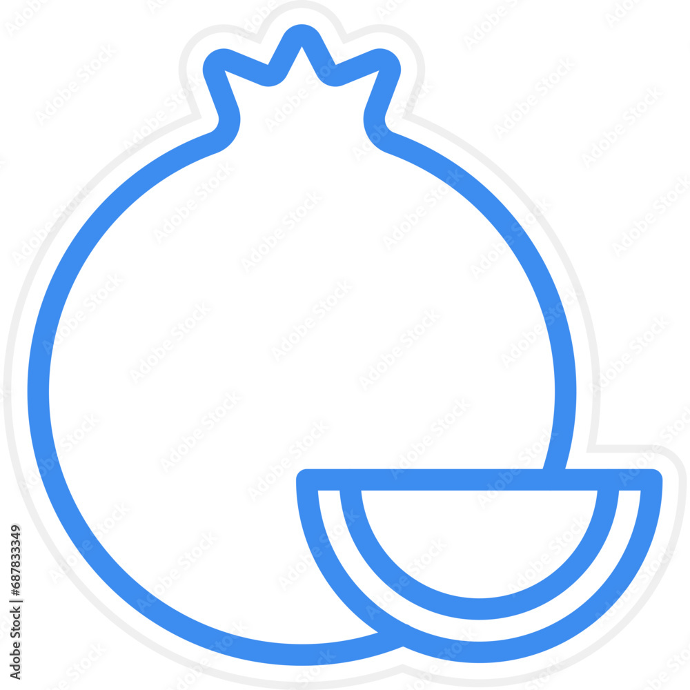 Pomegranate Icon Style Pomegranate Icon Style