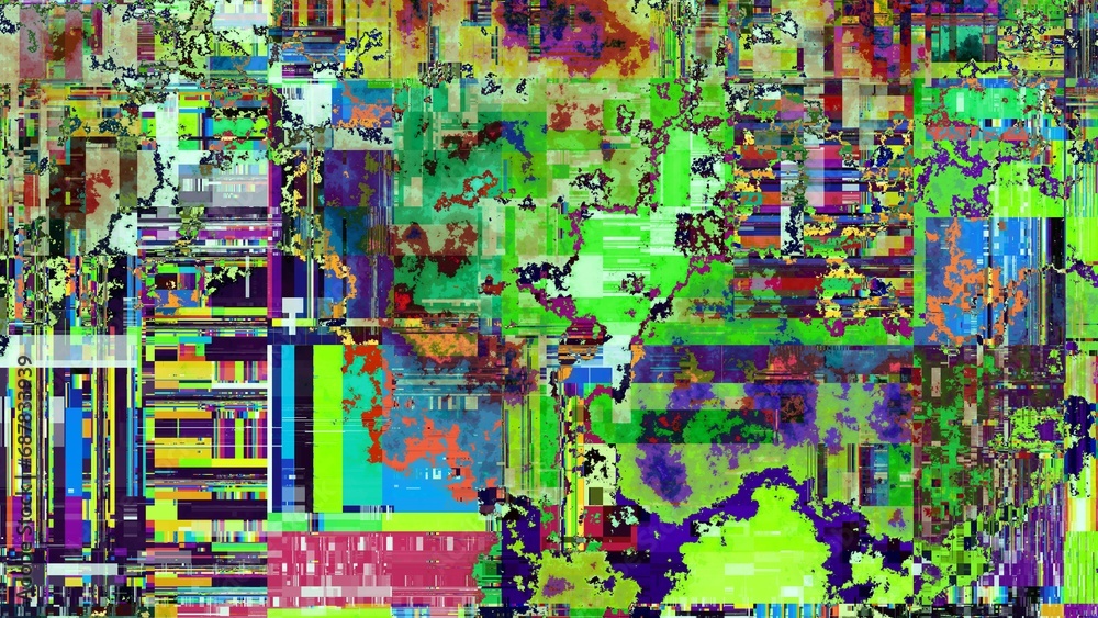 Fototapeta premium TV noise static effect, abstract glitch background. Fractal digital art pattern