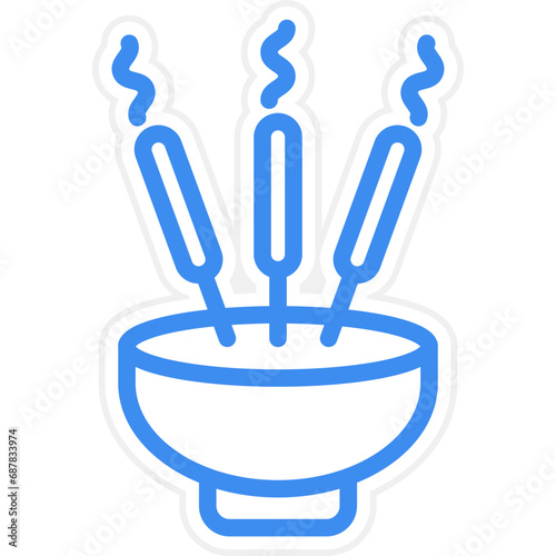 Incense Sticks Icon Style