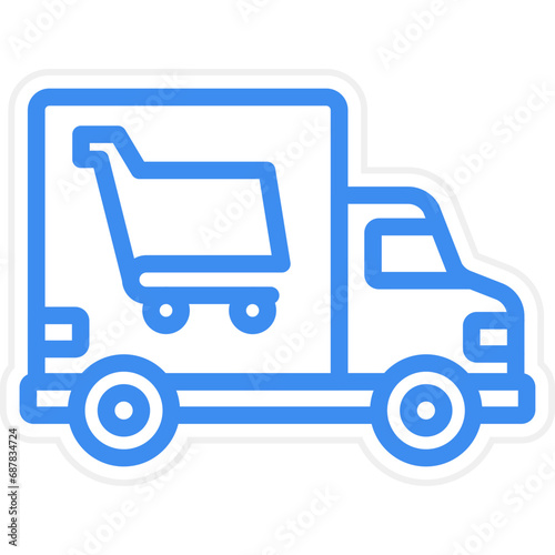 Groceries Delivery Icon Style