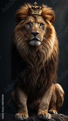 portrait of a lion king
