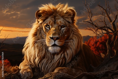 lion in the wild © Chawakorn