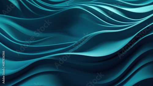 Oceanic Jewel Deep Teal, Sapphire Blue, Aquamarine color in the style of flowing fabric, Digital Wave Background