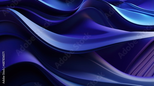 Indigo and Purple color in the style of flowing fabric, Digital Wave Background