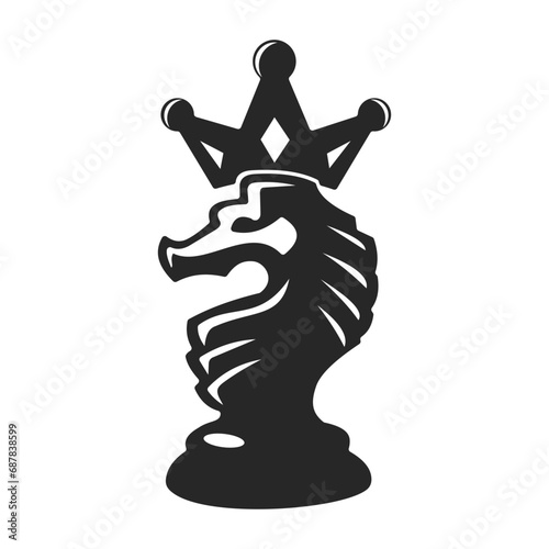 Illustration vector graphic of chess horse king Logo