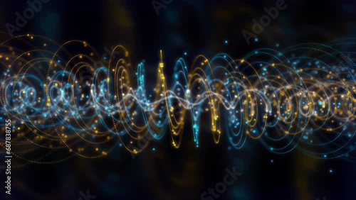 Digital Wave: Futuristic Soundwave Technology and Data Flow photo