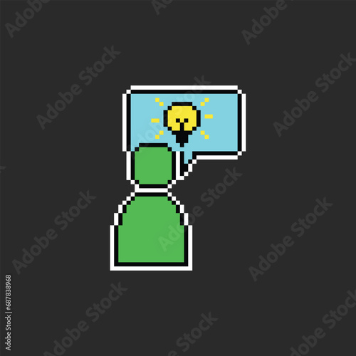 this is talk icon in pixel art with simple color and black background ,this item good for presentations,stickers, icons, t shirt design,game asset,logo and your project.