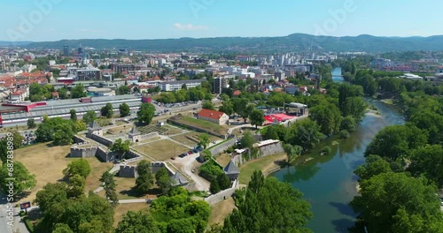 Aerial view of Banja Luka in Bosnia photo