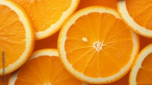 Orange fruit slice piece background. Close up view. High quality photo