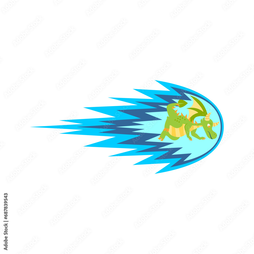 Obraz premium vector cute flying dragon vector