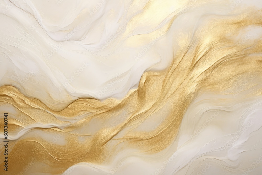 luxury texture of liquid waves gold and white marble abstract - obrazy, fototapety, plakaty 