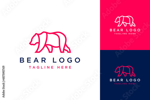 animal or bear design logo © pixeqa