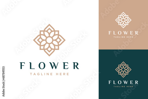 unique luxury flower design logo © pixeqa