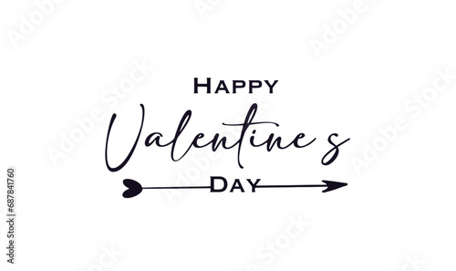 vector text happy Valentine's Day  photo