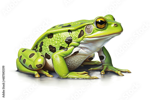 Bullfrog in Nature on transparent background PNG