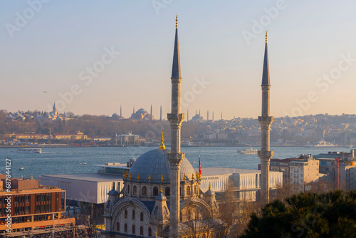 A panoramic view of Istanbul, old historical buildings