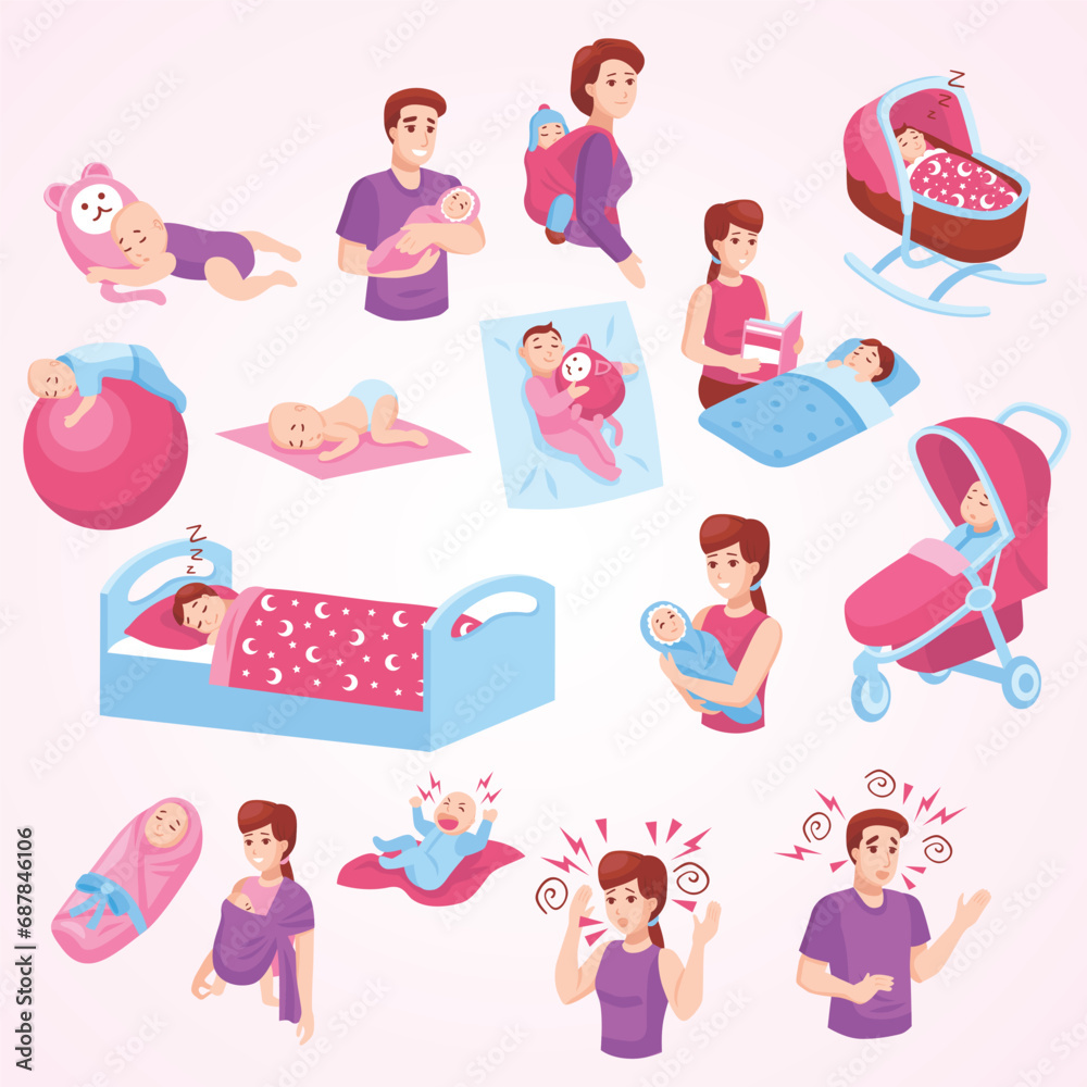sleeping babies set asleep bedtime born crying cradle crib comfort sleeping babies set asleep bedtime born crying cradle crib comfort