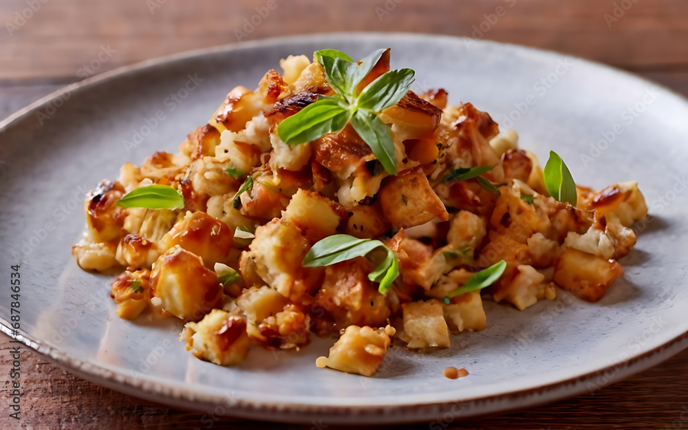 Capture the essence of Stuffing in a mouthwatering food photography shot Generative AI Capture the essence of Stuffing in a mouthwatering food photography shot Generative AI