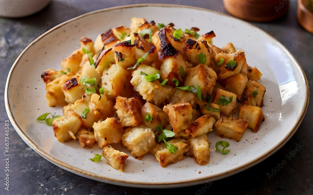 Capture the essence of Stuffing in a mouthwatering food photography shot Generative AI Capture the essence of Stuffing in a mouthwatering food photography shot Generative AI