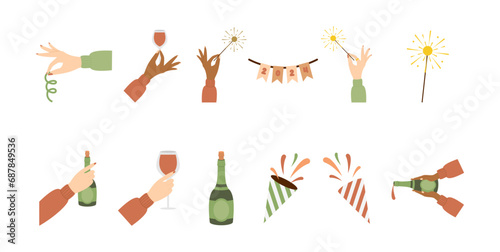 New year party vector