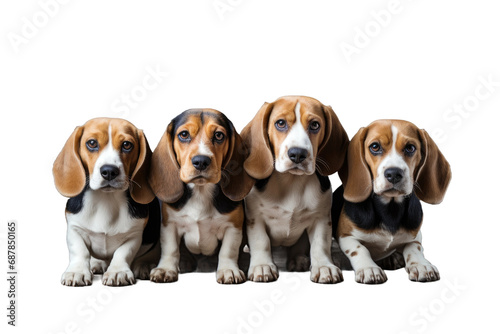 Animal Canine Collective Beagles Radiant Aura on a White or Clear Surface PNG Transparent Background