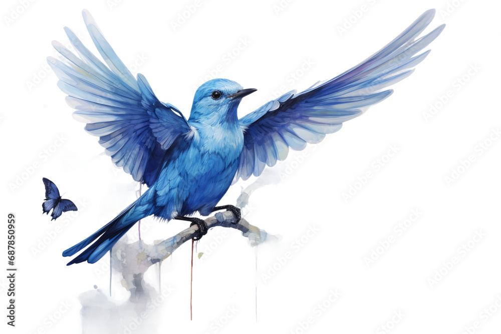 Animal Avian Aquatic Tale Parakeet and Whale on a White or Clear Surface PNG Transparent Background