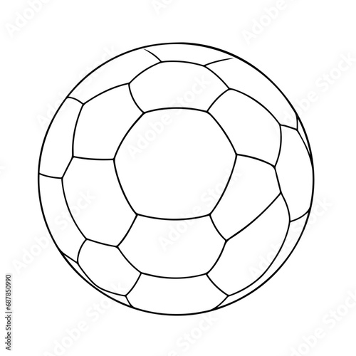 Soccer ball Logo Monochrome Design Style photo