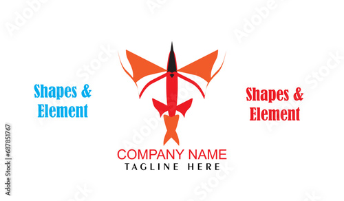 Free Download Vector  logo design template with black and red triangles. Can be used as an icon for application or corporate identity - GFXLoad