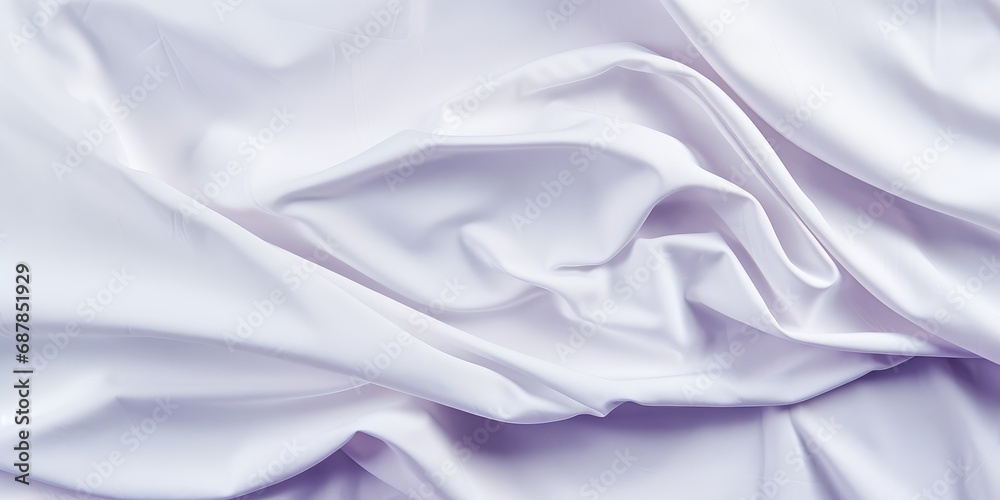 Focus on Detail. Close-Up of Pure White Fabric Sheet