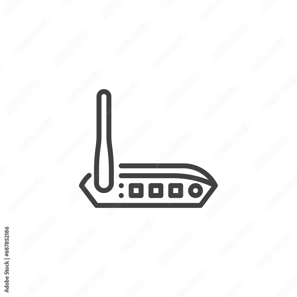 Wifi Modem line icon Wifi Modem line icon