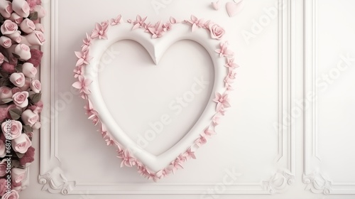 White love background for valentine's day, copy space © MattiaZito