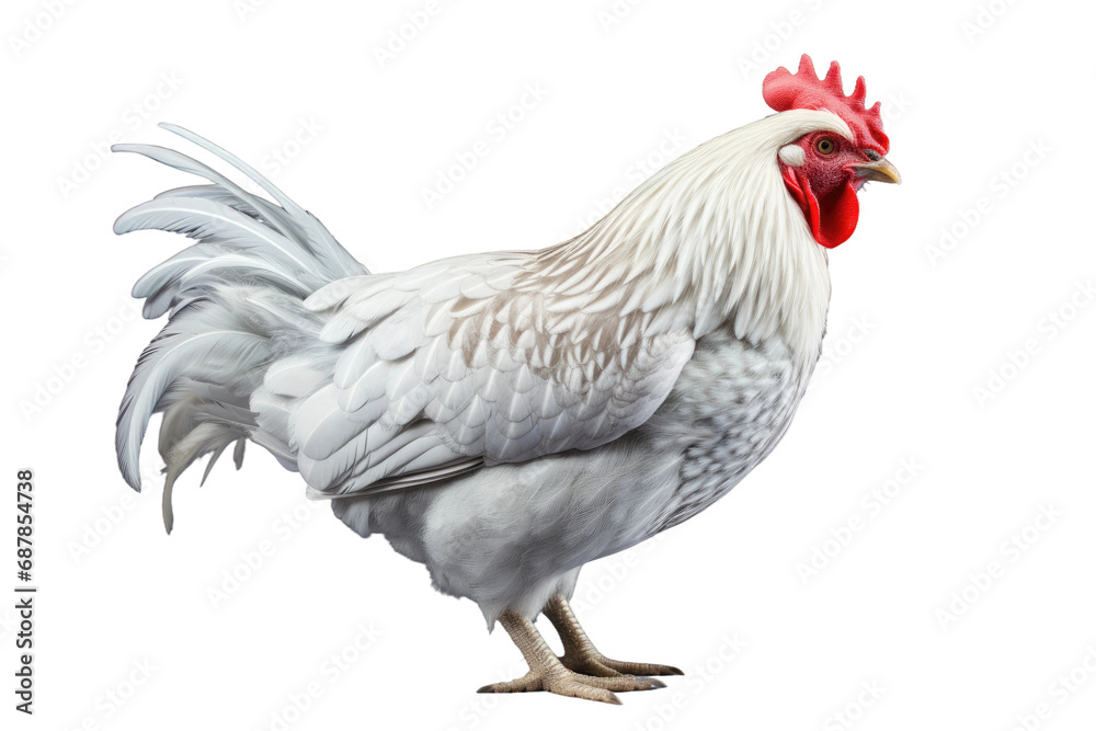 Animal Domestic Encounter Hen with Poodles on a White or Clear Surface PNG Transparent Background