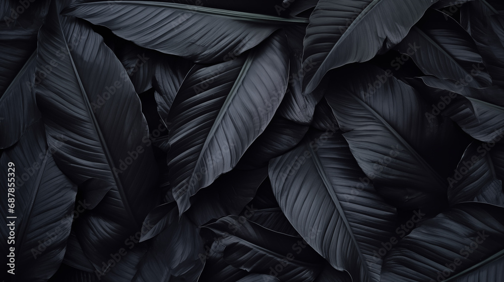 Dark leaves background